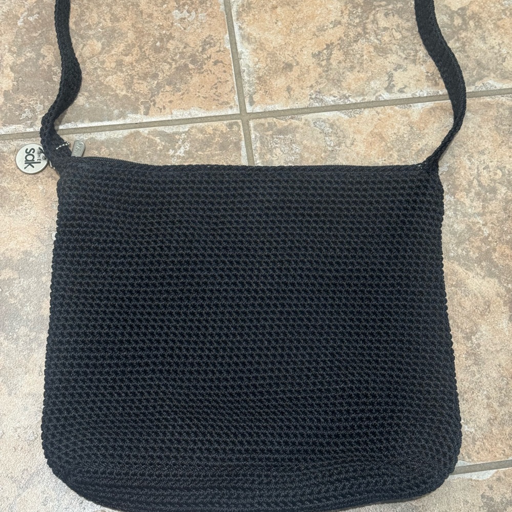 SAK Black Knit Shoulder Bag like new $30